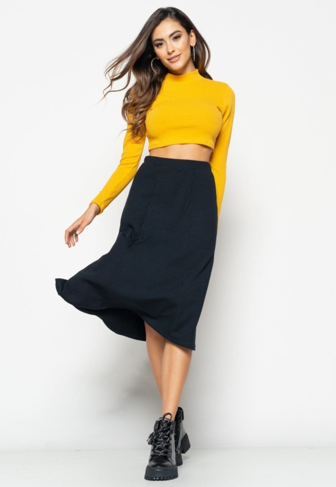 Saia Salvatore Midi Godê Canelada