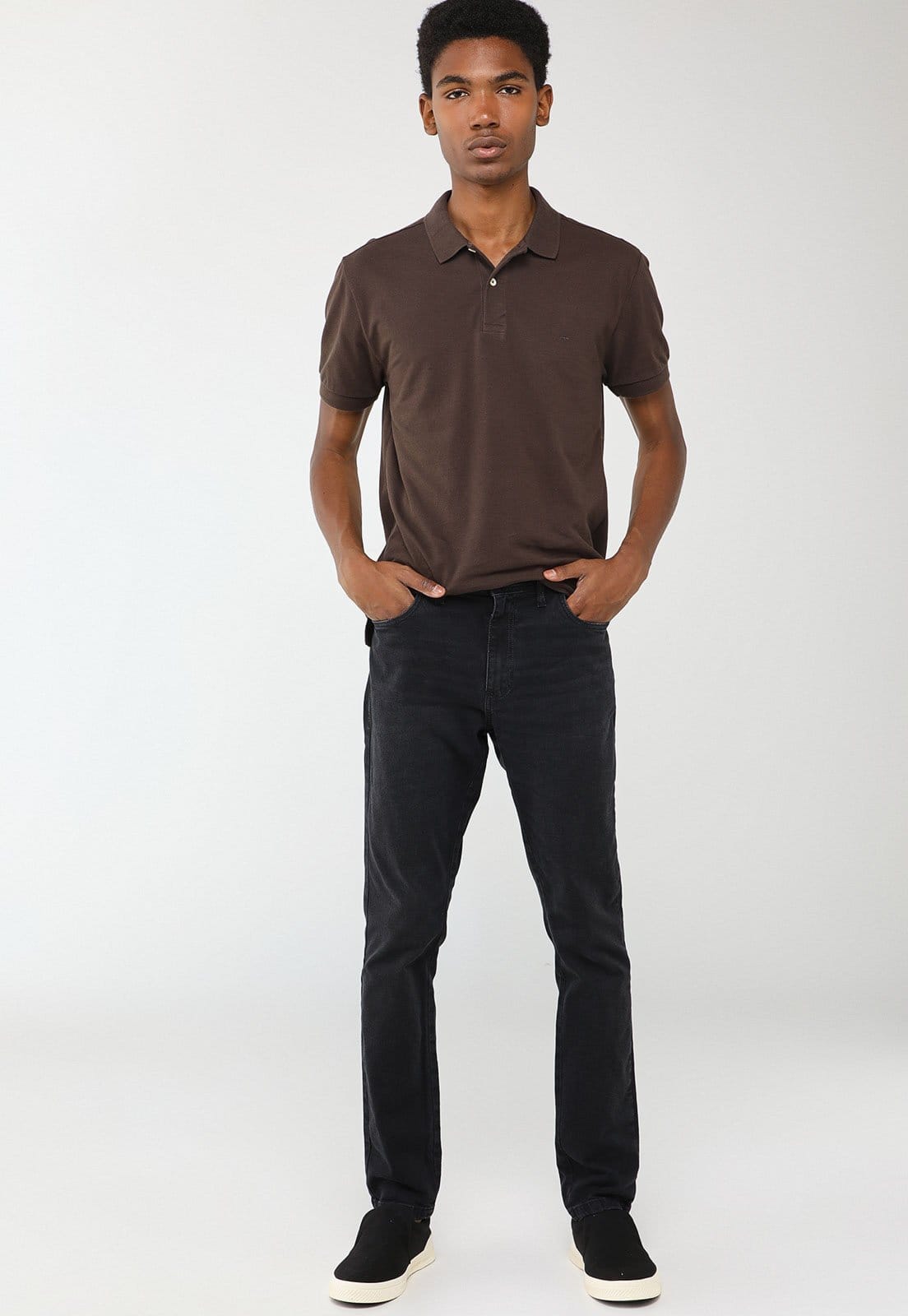 Vista 2 Calça Masculina Dudalina Skinny Preta Dudalina preto