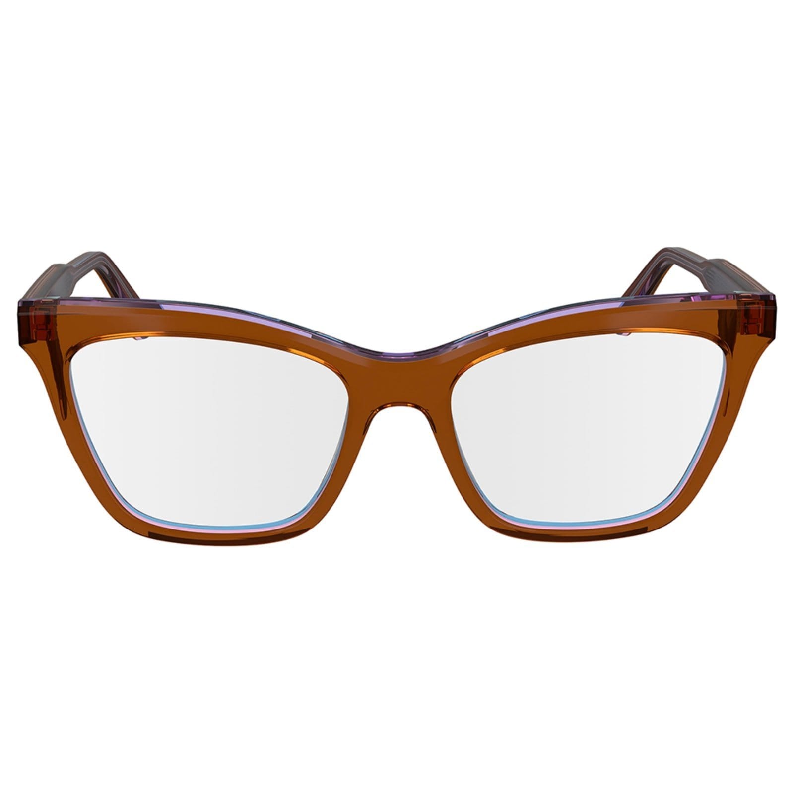 Vista 2 Armação de Óculos Calvin Klein CK24517 227 Crystal Calvin Klein marrom