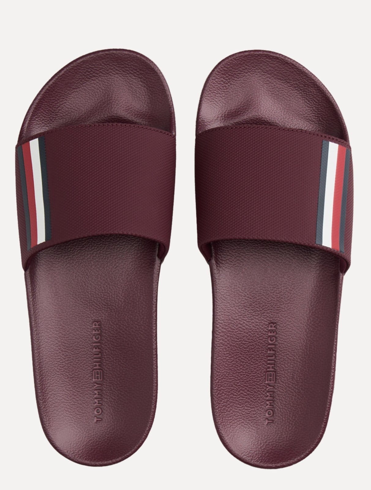Chinelo Tommy Hilfiger Corp. Textured Pool Slide Escuro