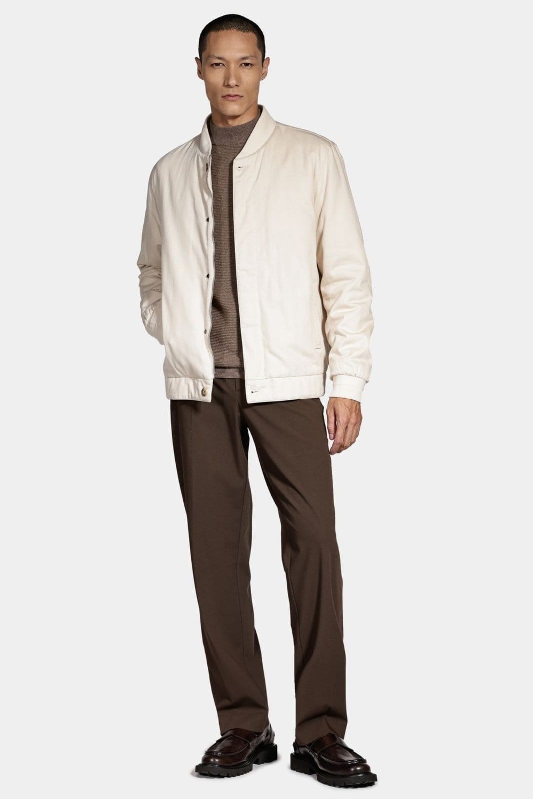 Vista 2 Jaqueta Aramis Bomber Chevron Off White Aramis branco white