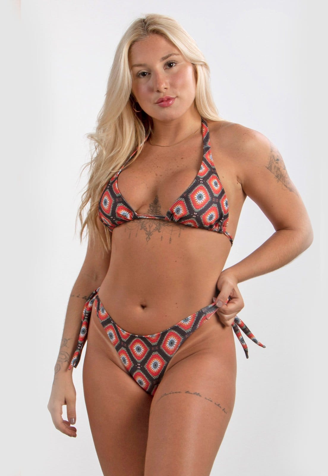 Biquíni Rioutlet Cortinão Moda Praia Estampado Trico