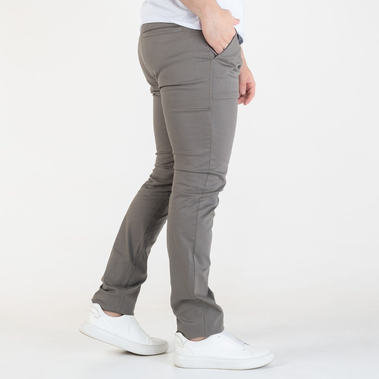 Vista 2 Calça Ellus Color Slim Khaki Ellus cáqui khaki