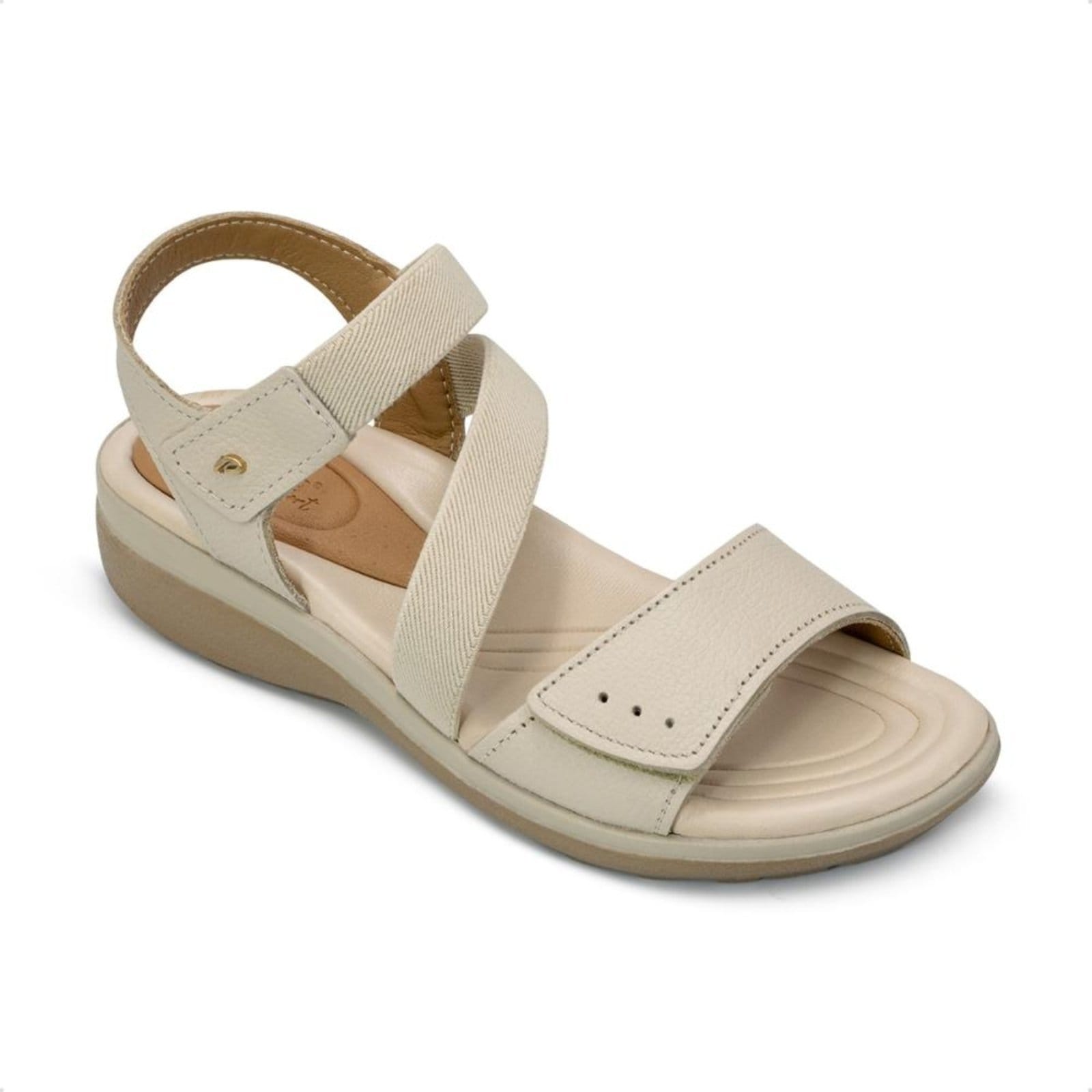 Vista 2 Sandália Pegada Feminina em Couro 232711 PEGADA nude