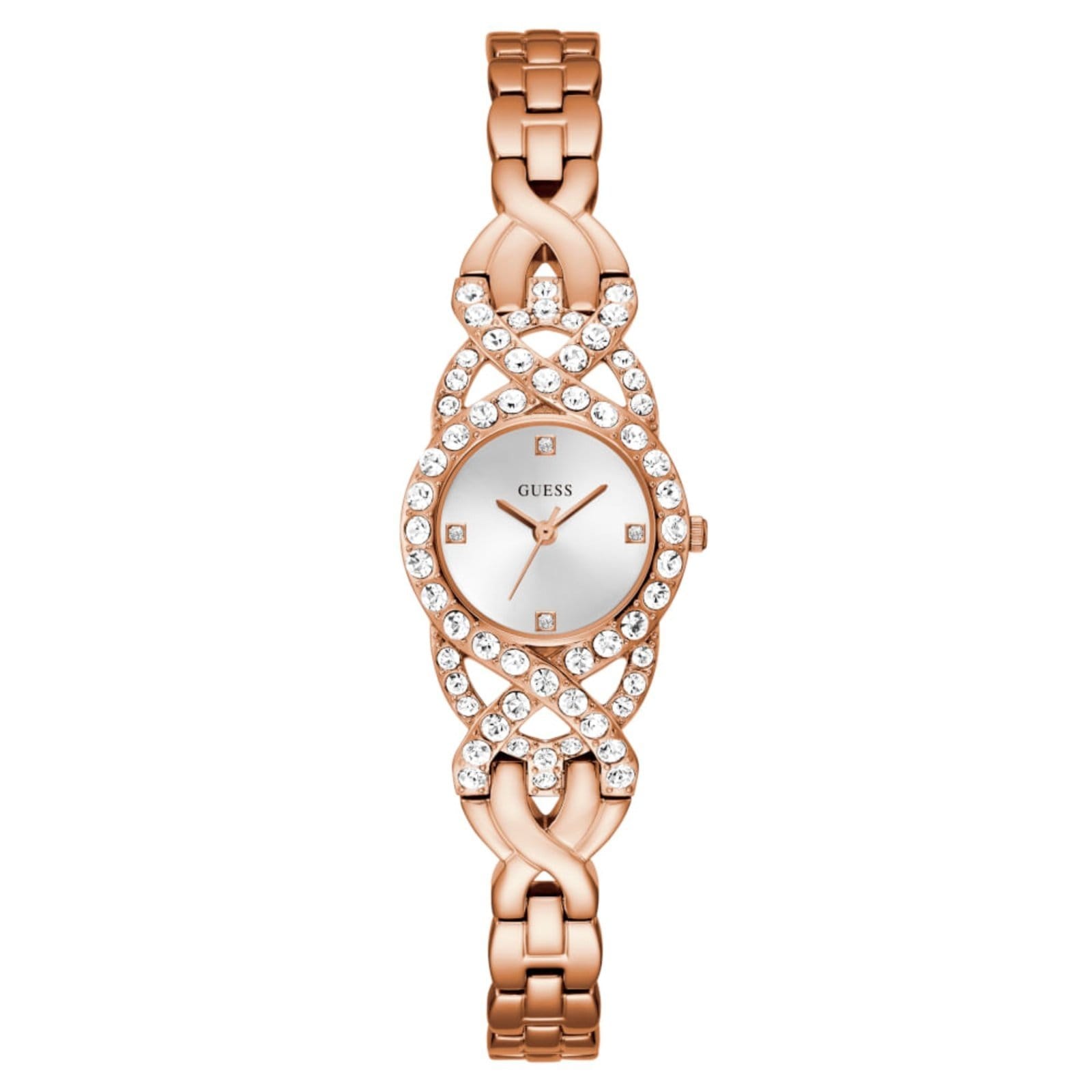 Relógio Guess Feminino Bracelete Cristais Rosé