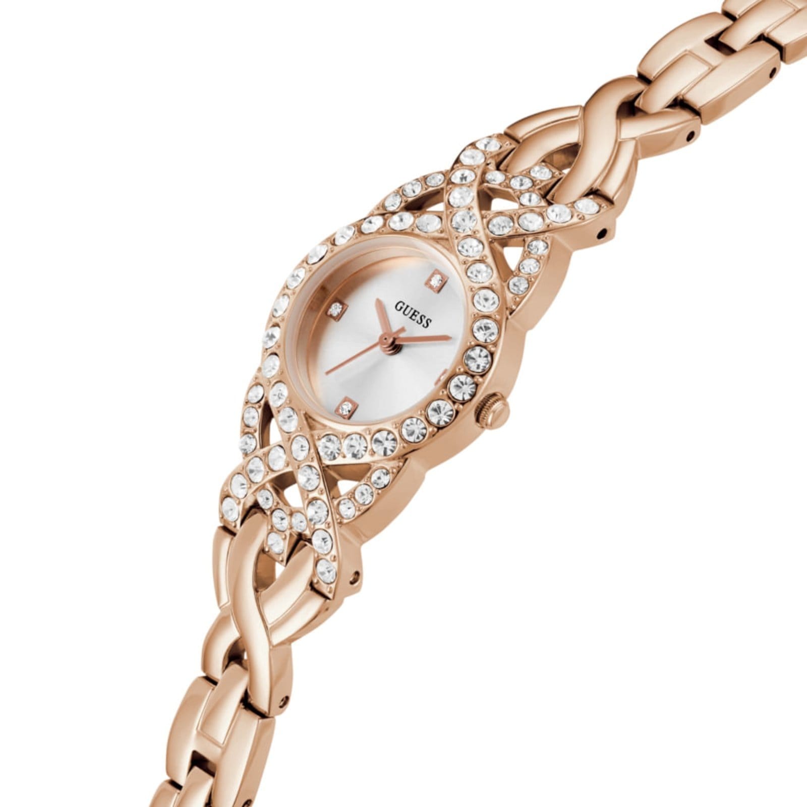 Vista 2 Relógio Guess Feminino Bracelete Cristais Rosé Guess rosa rosé
