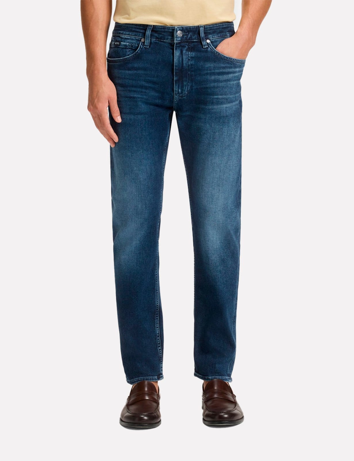 Calça Hugo Boss Masculina Jeans Slim Fit C-Delaware Escuro