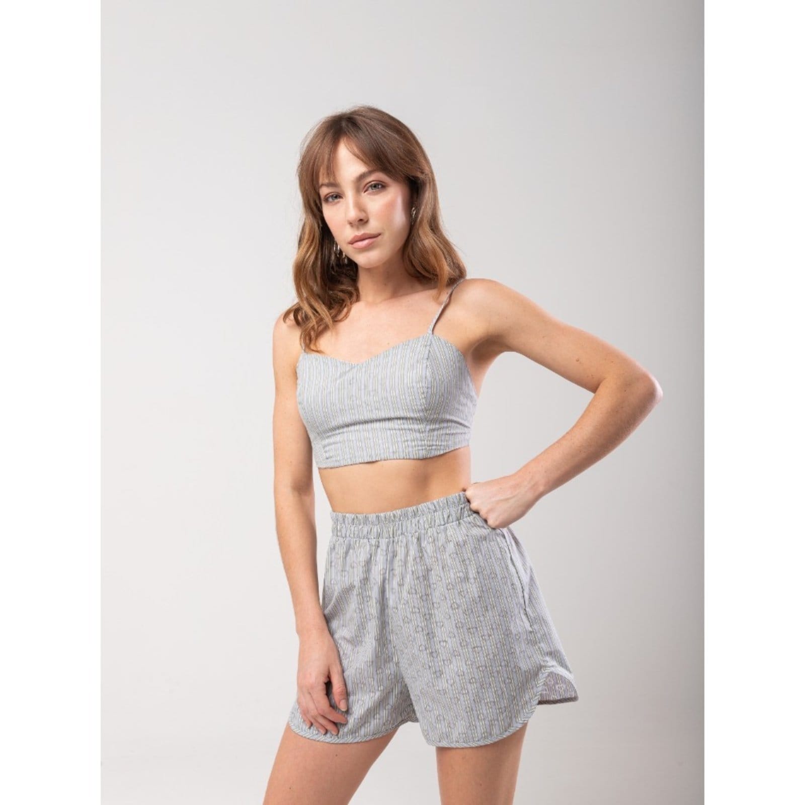 Sawary Fashion Short Listrado Coração