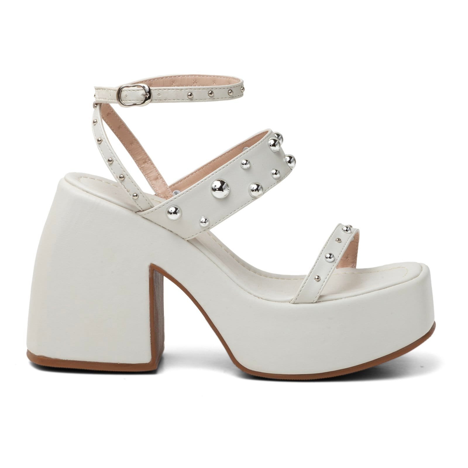 Vista 2 Sandalia Feminina Anabela Meia Pata Alta Delicada 183180 Off White Hannah Footwear branco white