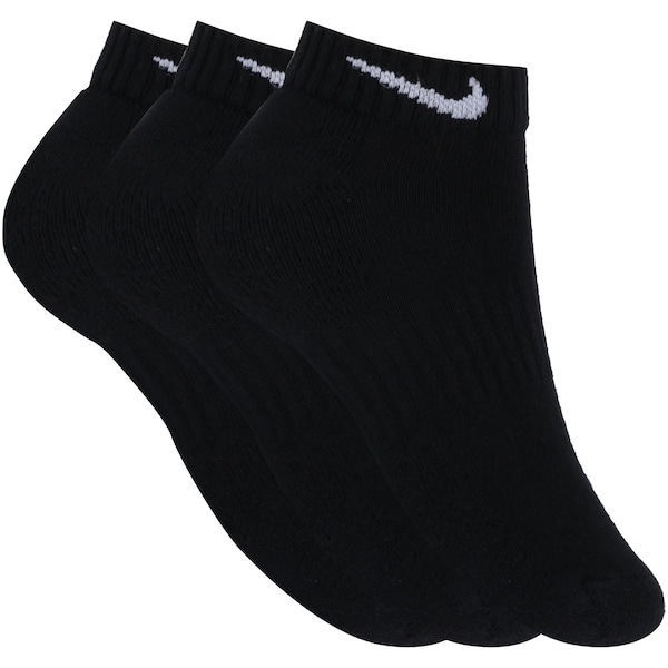 Imagem principal Kit de Meias Nike Everyday Cushioned Low com 3 Pares - Adulto Nike PRETO