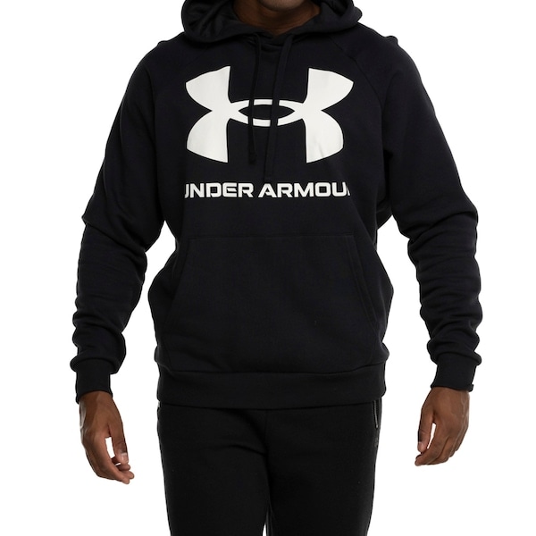 Imagem principal Blusa de Moletom Under Armour Masculina com Capuz Rival Fleece Big Under Armour PRETO/BRANCO