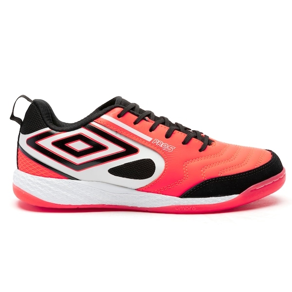 Imagem principal Chuteira Futsal Umbro Pro 5 Bump - Adulto Umbro CORAL/BRANCO