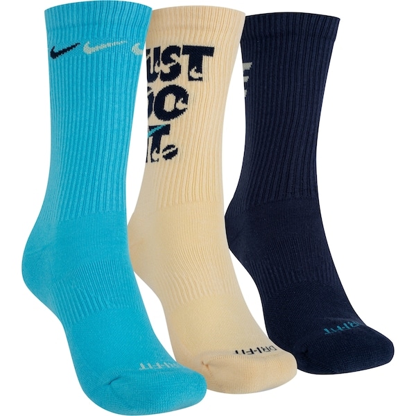 Imagem principal Kit de Meias Nike Everyday Plus Cush Crew - 3 Pares - 39 a 43 Nike AZUL/AZUL ESC