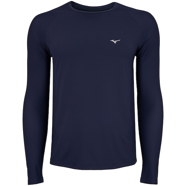 Imagem principal Camiseta Mizuno Manga Longa Run Pro Uv - Masculina Mizuno AZUL ESC/AZUL