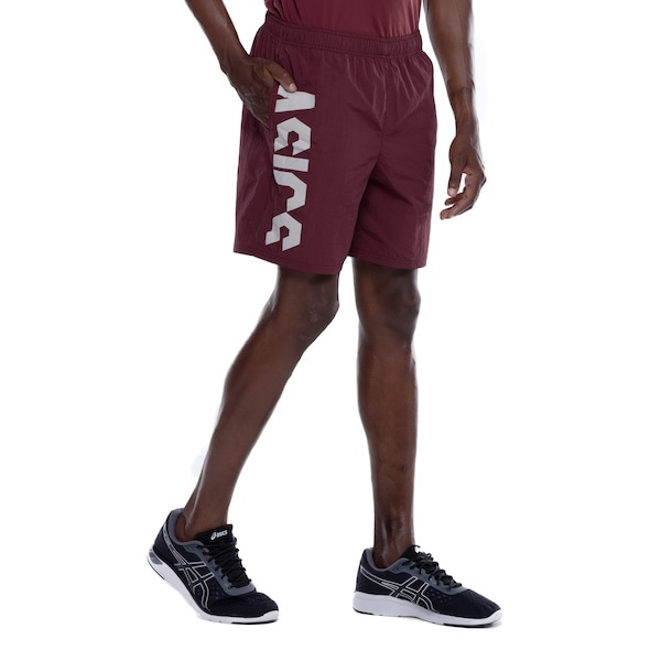 Imagem principal Bermuda ASICS Masculina Logo Estourado ASICS VINHO/CINZA