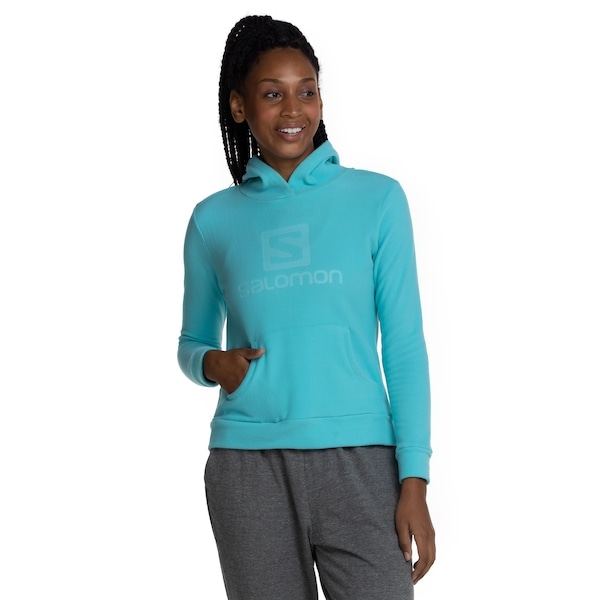 Imagem principal Blusão Salomon Feminino com Capuz Polar Hoodie Salomon AZUL