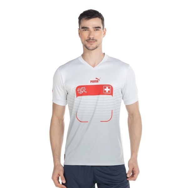 Imagem principal Camisa da Seleção Suiça II 22/23 Torcedor Puma - Masculina Puma CINZA
