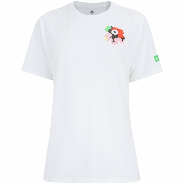 Imagem principal Camiseta adidas Marimekko Manga Curta Running - Feminina Adidas BRANCO