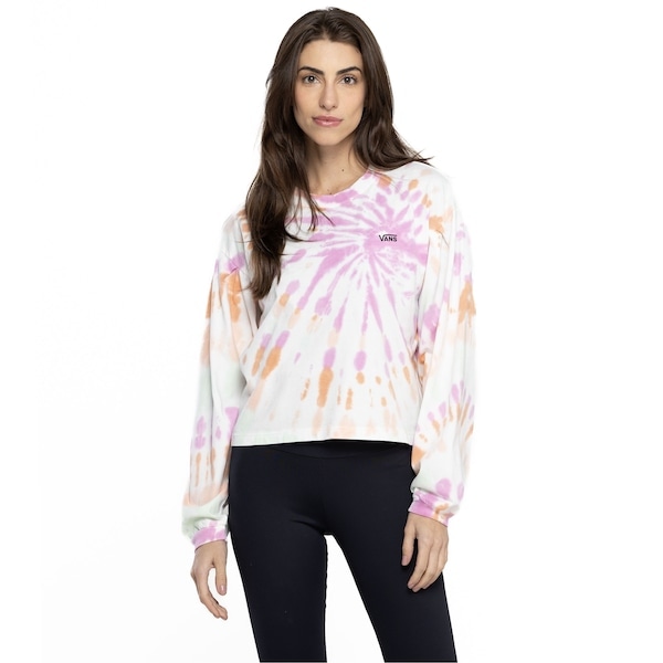 Imagem principal Camiseta Manga Longa Feminina Vans Gecko Resort Wash LS Vans BRANCO/ROSA