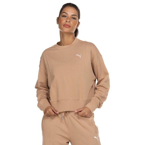 Imagem principal Blusão Puma Feminino Ls Her Crew Puma BEGE