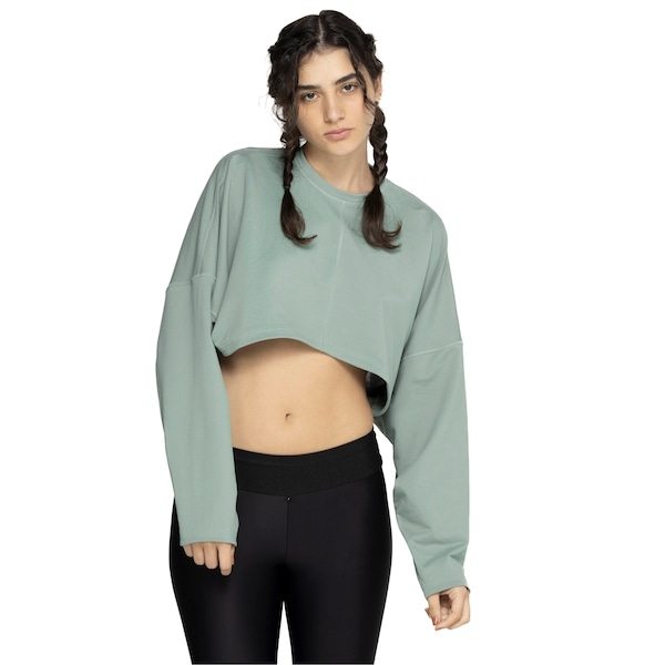 Imagem principal Blusa Cropped Feminina adidas Yoga Studio Adidas VERDE