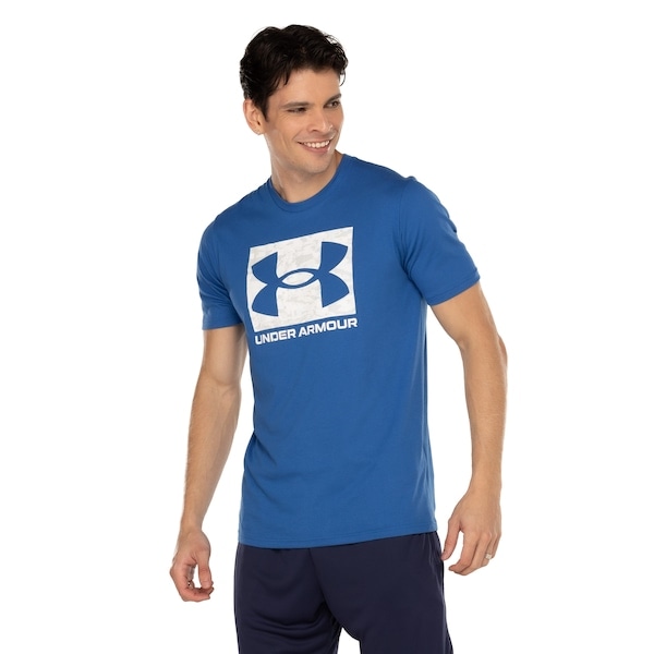 Imagem principal Camiseta Masculina Under Armour Manga Curta Camo Boxed Under Armour AZUL/BRANCO