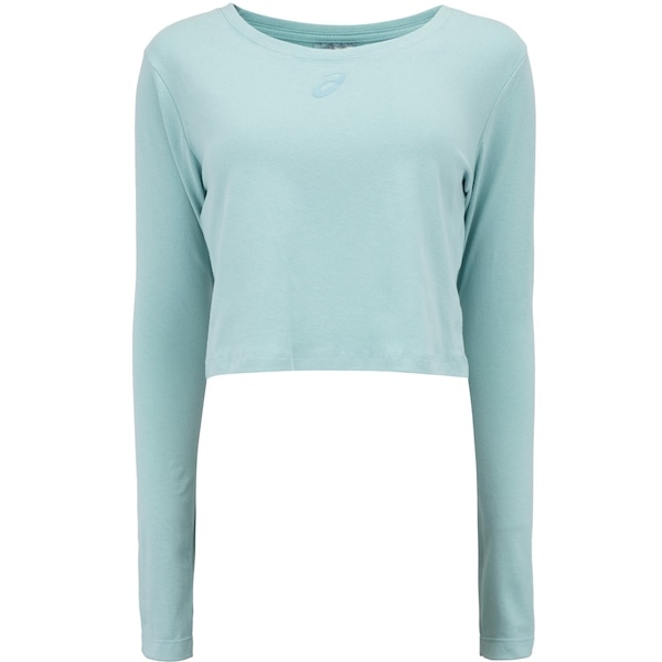 Imagem principal Blusa Cropped Feminina ASICS Manga Longa Cava Tradicional ASICS AZUL CLARO
