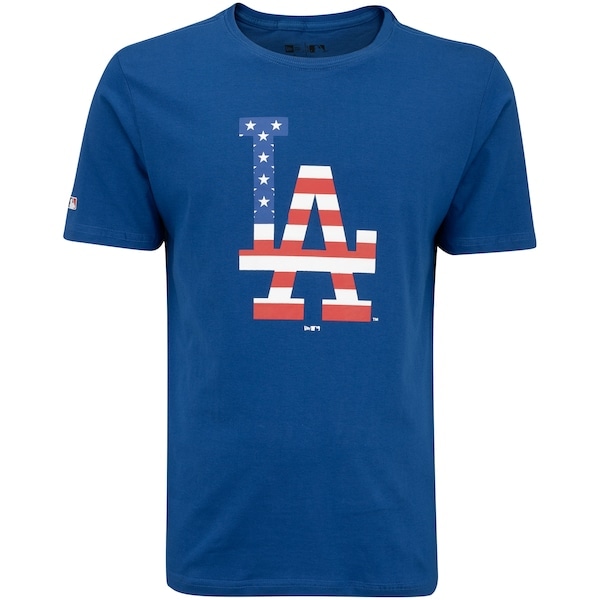 Imagem principal Camiseta dos Los Angeles Dodgers New Era MLB Masculina Core USA Mlb AZUL