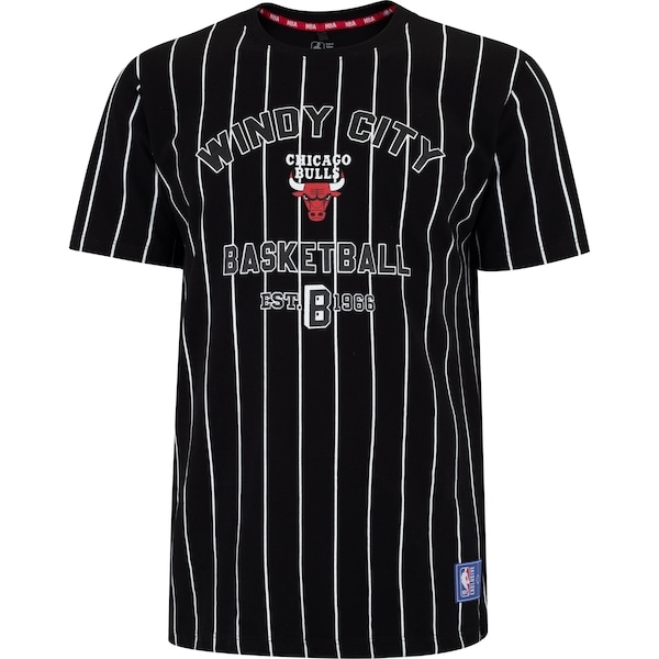 Imagem principal Camiseta do Chicago Bulls NBA Masculina White Stripes NBA PRETO
