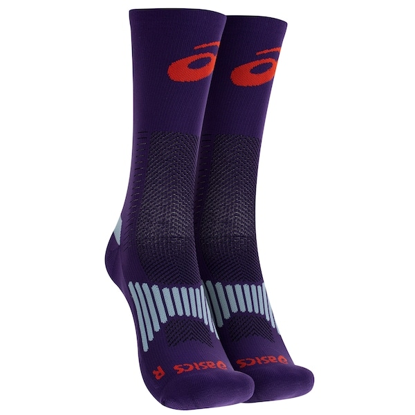 Imagem principal Meia Para Corrida Rally Crew 5k Cano Alto Tamanho 34-38 ASICS Adulto ASICS ROXO/LARANJA