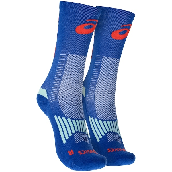 Imagem principal Meia Para Corrida Rally Crew 21k Cano Alto Tamanho 34-38 ASICS Adulto ASICS AZUL/LARANJA