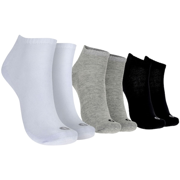 Imagem principal Kit 3 Pares de Meias Atoalhadas Cano Baixo Tamanho 39-44 Casual Oxer Adulto Oxer BRANCO/CINZA