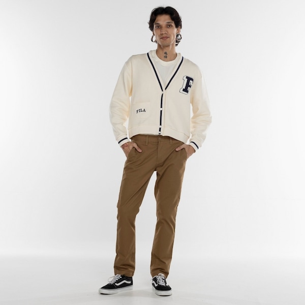 Imagem principal Jaqueta Fila Gadsden Varsity Cardigan Fila OFF WHITE