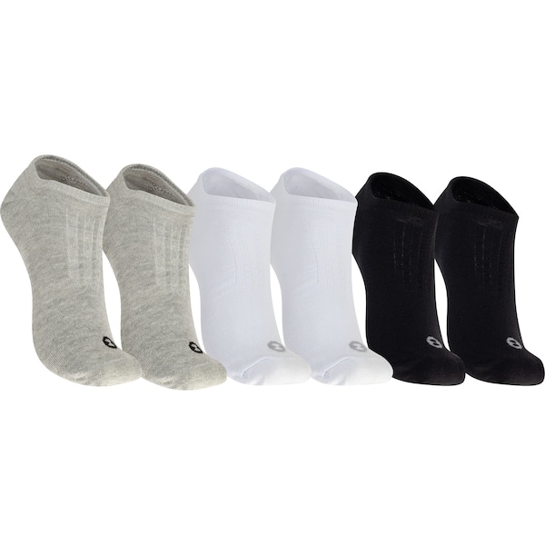 Imagem principal Kit de Meia Oxer Cano Invisível Light com 3 pares Não Atoalhada Tamanho 39-44 Adulto Oxer BRANCO/CINZA