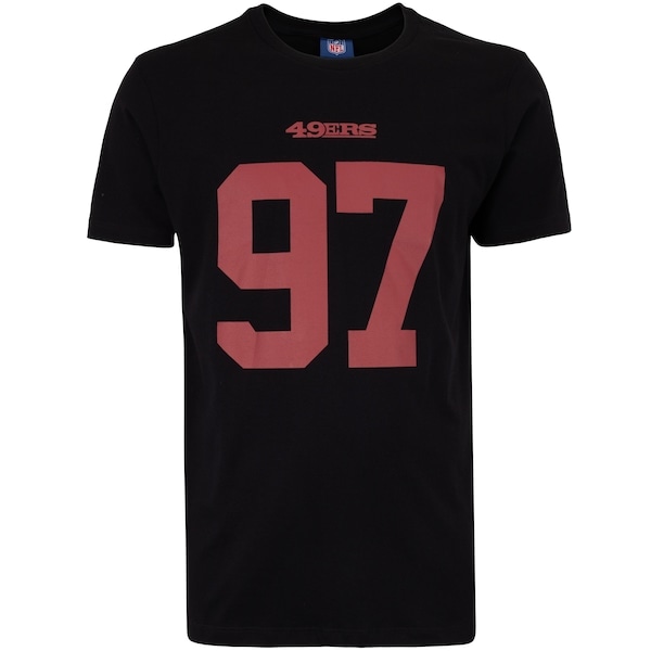 Imagem principal Camiseta do San Francisco 49ers NFL Masculina Player Bosa NF016 NFL PRETO