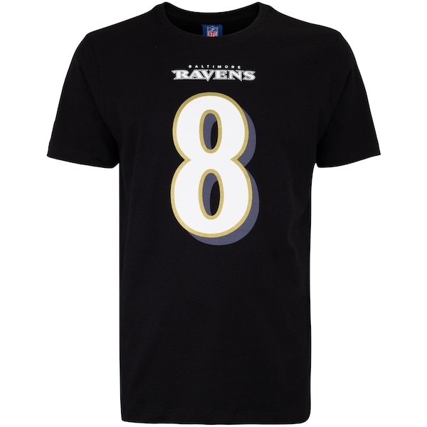 Imagem principal Camiseta do Baltimore Ravens NFL Masculina Player Jackson NF017 NFL PRETO