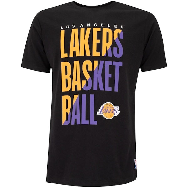 Imagem principal Camiseta do Los Angeles Lakers Masculina NBA Manga Curta ColorFul NBA PRETO