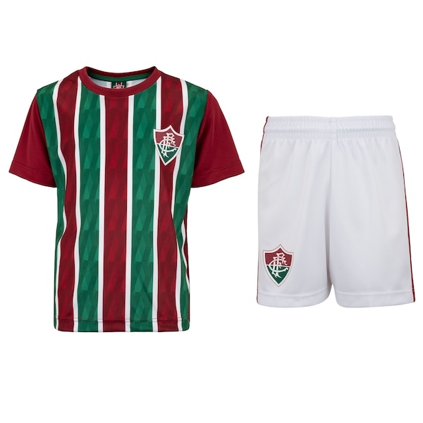 Imagem principal Kit de Uniforme do Fluminense Infantil Braziline Mini Craque Camiseta + Calção braziline VINHO