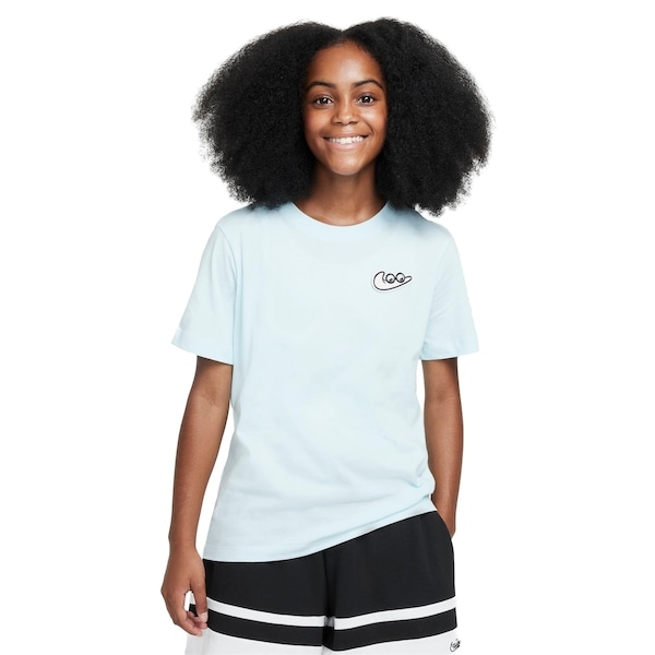Imagem principal Camiseta Infantil Nike Manga Curta Sportswear Swooshy Nike AZUL CLARO