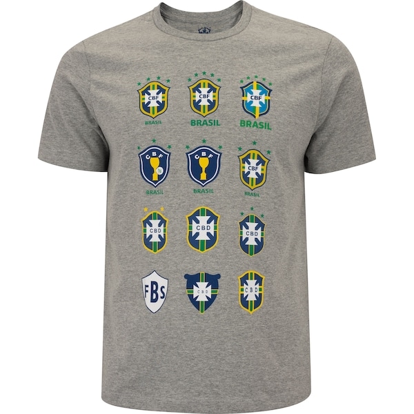 Imagem principal Camiseta do Brasil CBF Masculina Evolução Cbf CINZA MESCLA