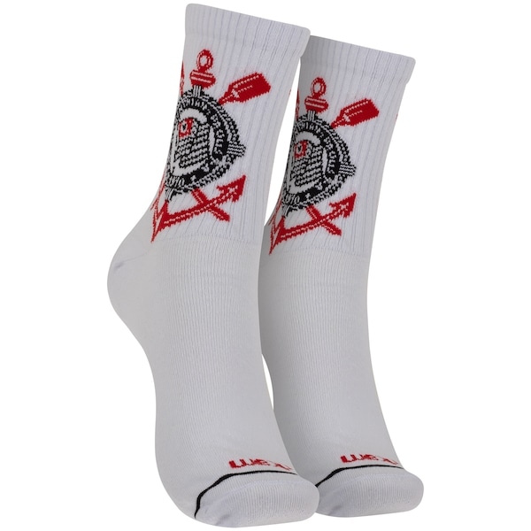 Imagem principal Meia Cano Alto do Corinthians Rikam Tamanho 38-43 Adulto Rikam BRANCO