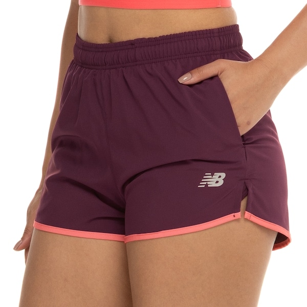Imagem principal Short New Balance Sport Essentials Run 3 Feminino New Balance VINHO
