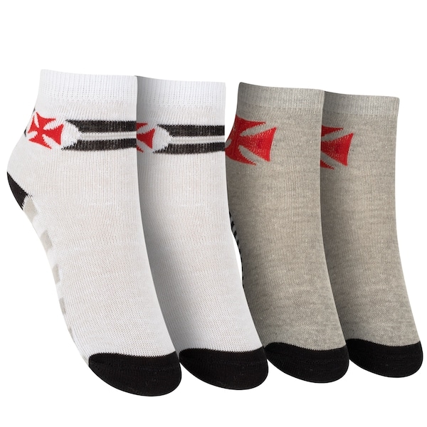 Imagem principal Kit de Meias do Vasco da Gama Rikam Soquete Tamanho 25 ao 28 Rikam BRANCO/CINZA CLARO