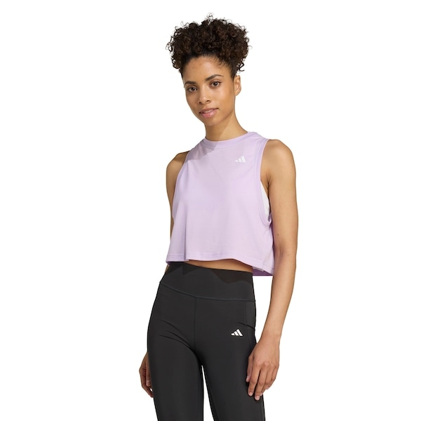 Imagem principal Blusa Cropped Regata Feminina adidas Essentials Adidas ROXO CLARO/BRANCO