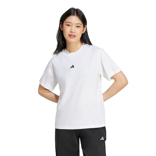Imagem principal Camiseta adidas Manga Curta Small Logo Feminina Adidas BRANCO/PRETO