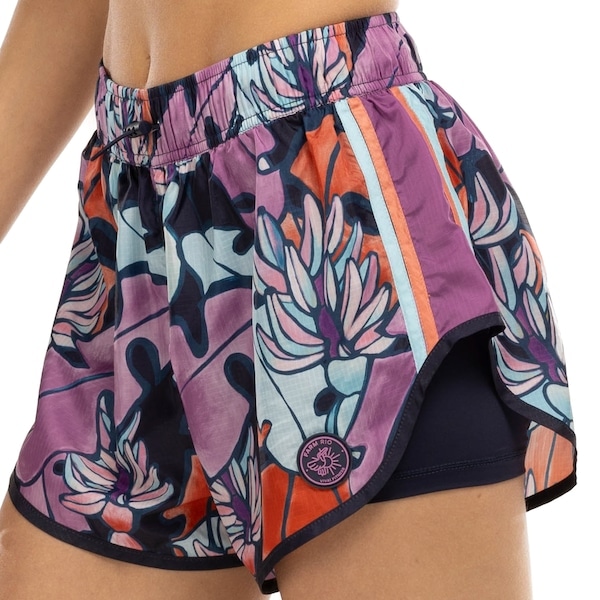Imagem principal Short Feminino Farm Banana Flora Nylon FARM AZUL ESC/ROSA