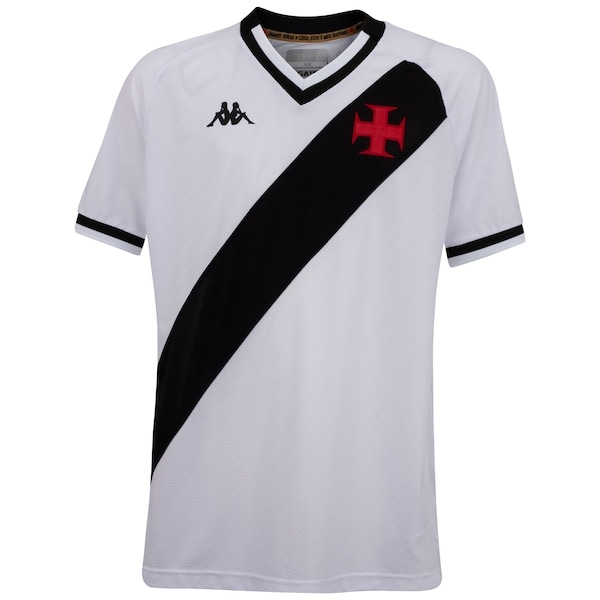 Imagem principal Camisa do Vasco da Gama II 25 Jogador Juvenil Kappa BRANCO/PRETO