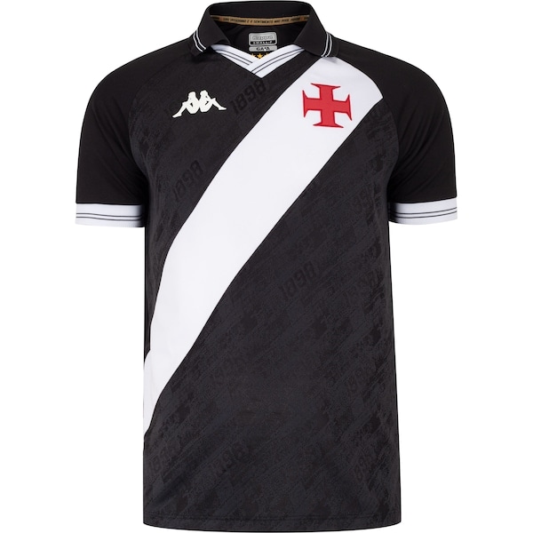 Imagem principal Camisa do Vasco da Gama I 25/26 Torcedor Kappa Masculina Kappa BRANCO/PRETO