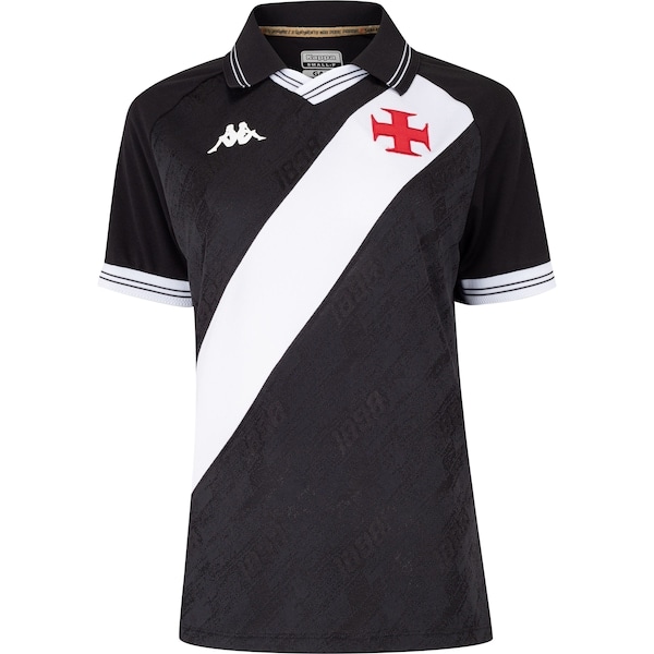 Imagem principal Camisa do Vasco da Gama I 25/26 Torcedor Kappa Feminina Kappa BRANCO/PRETO