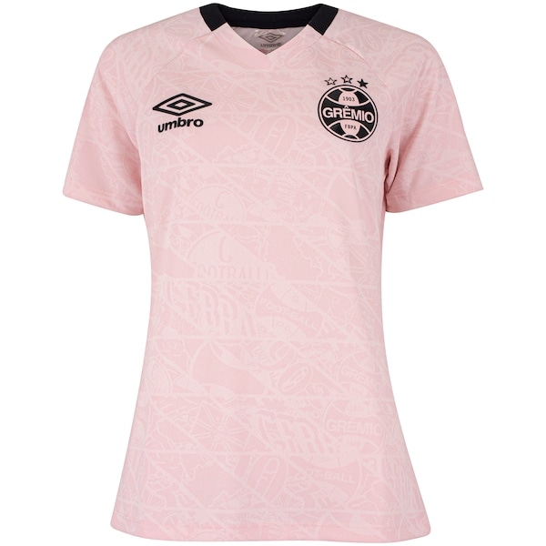 Imagem principal Camisa do Grêmio 25/26 Torcedor Outubro Umbro Feminina Umbro ROSA/PRETO